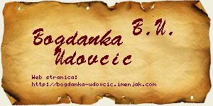 Bogdanka Udovčić vizit kartica
